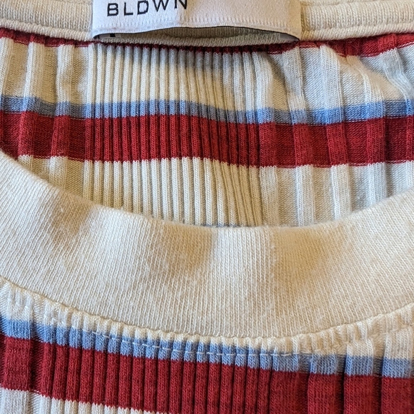 BLDWN Long Sleeve Thermal Stripe ribbed Top Size Med. Good pre-owned condition - Picture 8 of 8